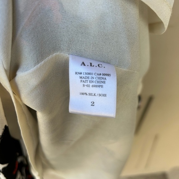 A.L.C. Nello Handkerchief Hem Floral Silk Dress Bohemian Cottagecore Fairy Sz 2 - Picture 7 of 10